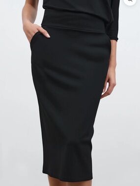 Marcella black pencil skirt with pockets Sz M EUC
